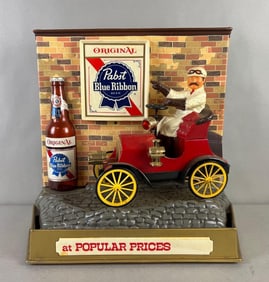 Vintage Pabst Blue Ribbon Light Up Motion Advertising Beer Sign