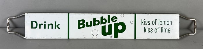 Vintage Bubble Up Lemon Lime Soda Advertising Door Push