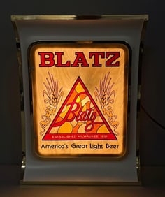 Vintage Blatz Light Up Advertising Beer Sign