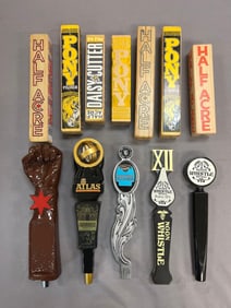 Group of 12 Advertising Beer Tappers