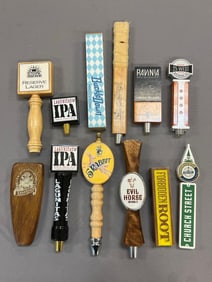 Group of 12 Advertising Beer Tappers