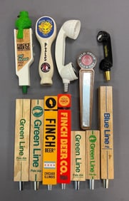 Group of 12 Advertising Beer Tappers