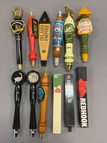 Group of 12 Advertising Beer Tappers