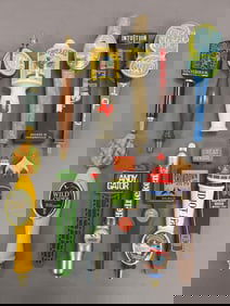 Group of 12 Advertising Beer Tappers