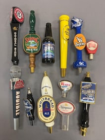 Group of 12 Advertising Beer Tappers
