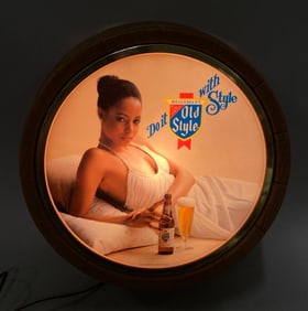 1983 Heilemans Old Style Beer Light Up Advertising Sign