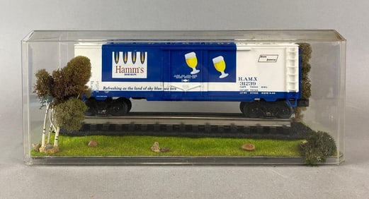 Vintage Hamms Beer Advertising Diorama Train