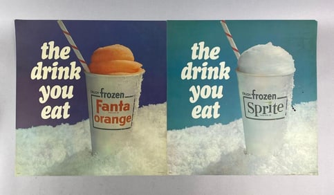 Group of 2 Soda Advertising Signs