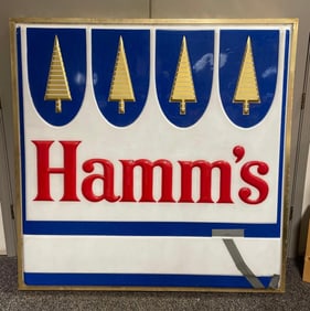 Large Vintage Hamms Beer Advertising Sign