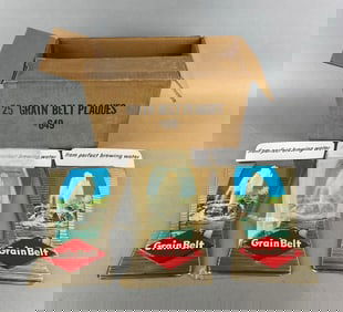 Group of 3 Grainbelt Beer Advertising Fountain signs