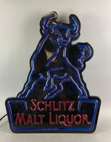 Schlitz Malt Liquor Light Up Advertising Sign