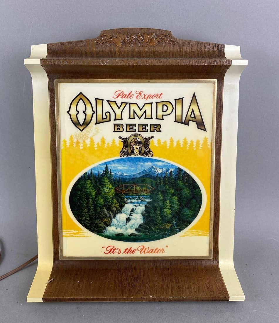 Vintage Olympia Beer Light Up Advertising Sign (1 of 3)