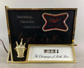 Vintage Miller High Life Beer Motion Light Up Advertising Clock
