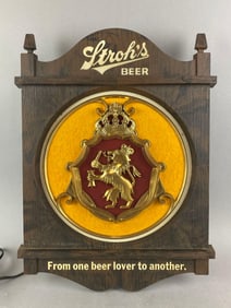 Strohs Beer Light Up Advertising Sign