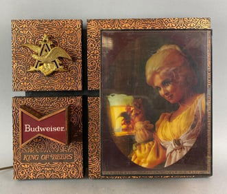 Vintage Budweiser Light Up Advertising Sign