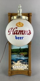 Vintage 1960s Hamms Beer Light Up Advertising Sconce