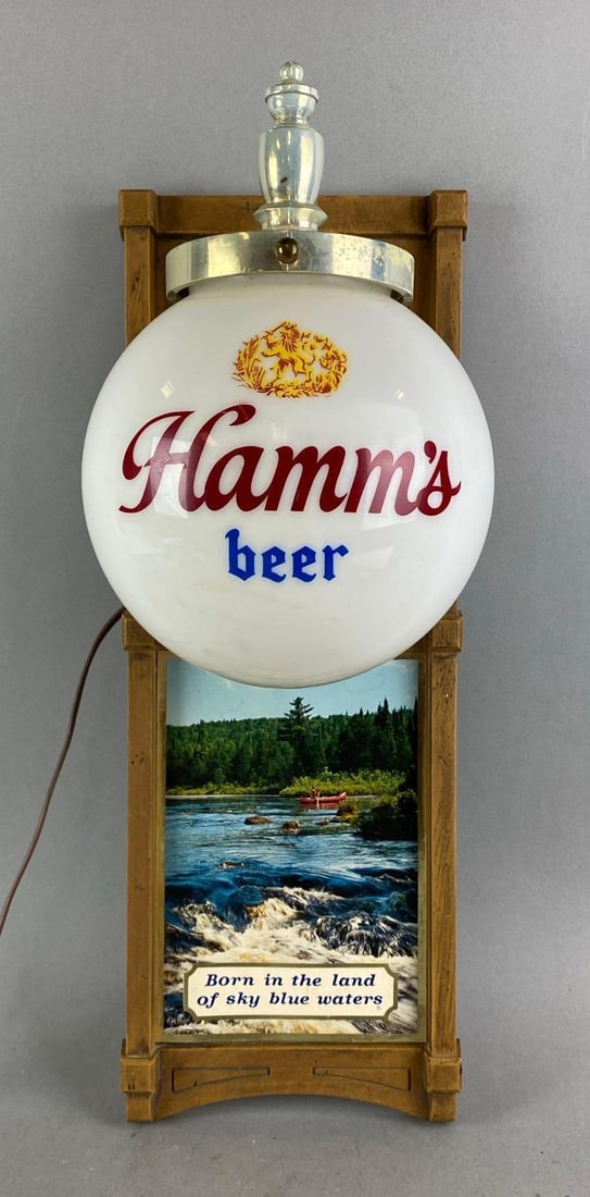 Vintage 1960s Hamms Beer Light Up Advertising Sconce (1 of 4)