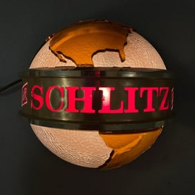 Vintage Schlitz Light Up Advertising Globe