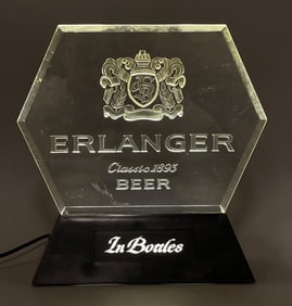 Vintage 1980 Erlanger Beer Light Up Advertising Sign