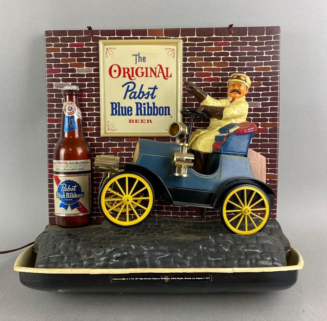 Vintage 1960 Pabst Blue Ribbon Motion Light Up Advertising Sign (1 of 3)