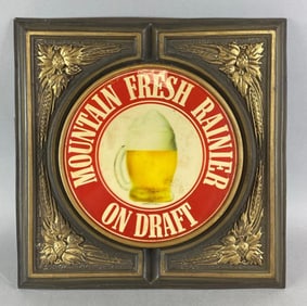 Vintage Mountain Fresh Rainier Light Up Advertising Sign