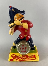 Vintage Pfeiffer Beer Advertising Back Bar Chalk Statue