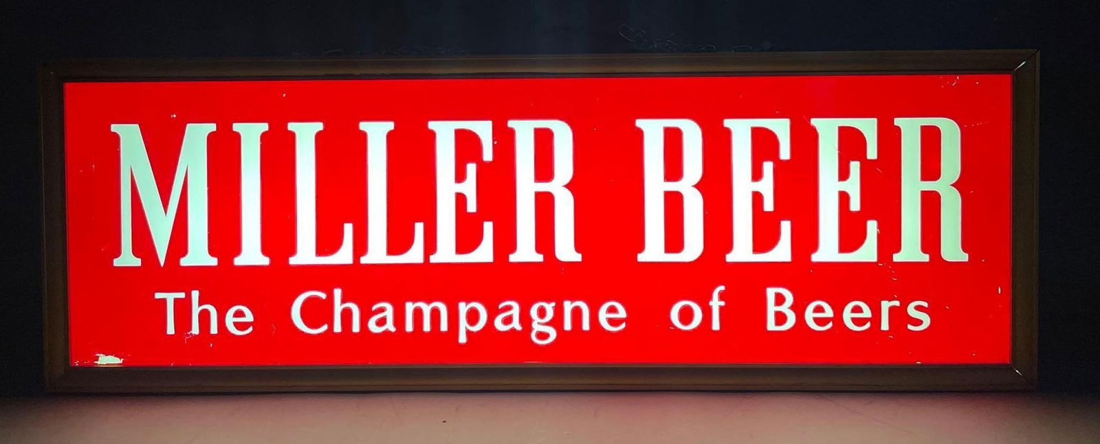 Vintage Miller Beer Champagne of Beers Light-Up Advertising Sign (1 of 3)