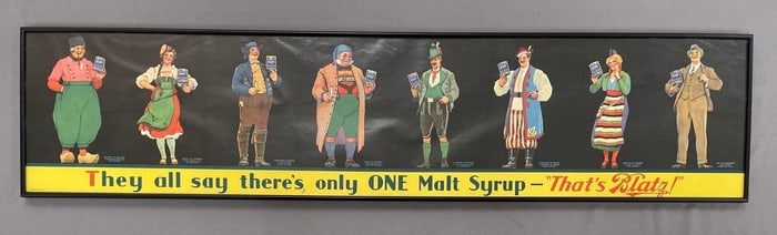 Vintage Blatz Bohemian Malt Syrup Paper Advertising Sign