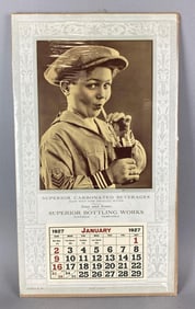 Antique 1927 Superior Bottling Works Advertising Calendar