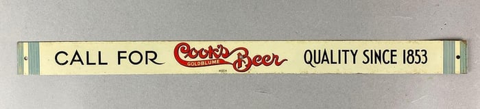 Vintage 1940s Cooks Beer Advertising Tin Tacker