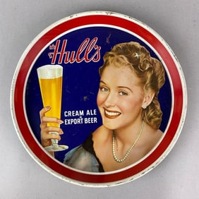 Vintage 1940s Hulls Beer Advertising Tray