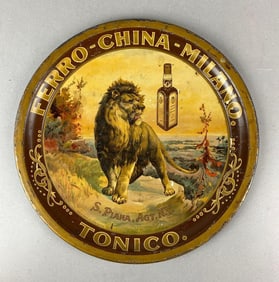 Antique 1900 Ferro-Chino-Milano Tonic Advertising Tray
