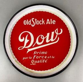 Antique 1930s Dow Beer Porcelain Advertising Tray