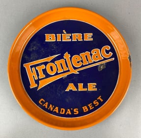 Antique 1930s Frontenac Beer Porcelain Advertising Tray