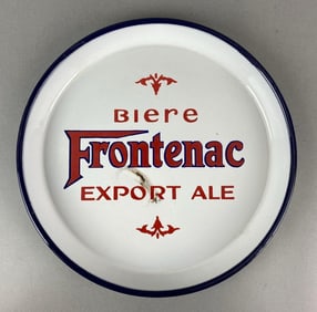 Antique 1930s Frontenac Beer Porcelain Advertising Tray