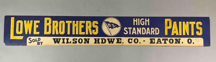 Antique 1930s Lowe Brothers Paint Cardboard Advertising Sign