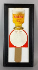 Vintage 1960s Buckeye Beer Advertising Pricing Sign