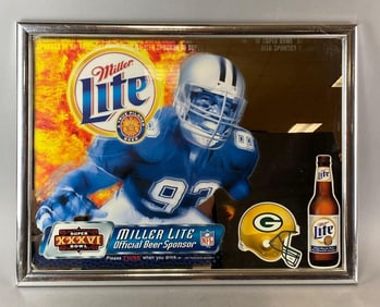 2001 Miller Light Super Bowl Advertising Mirror