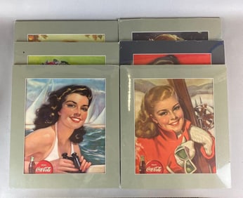 Group of 6 Vintage 1960s Coca Cola Advertising Posters