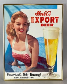 Vintage 1940s Hull Beer Cardboard Advertising Sign