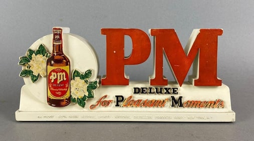 Vintage 1960s Pleasant Moments Whiskey Chalk Advertising Back Bar Sign