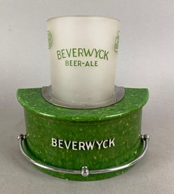 Vintage 1940s Beverwyck Beer Advertising Foam Scraper Holder