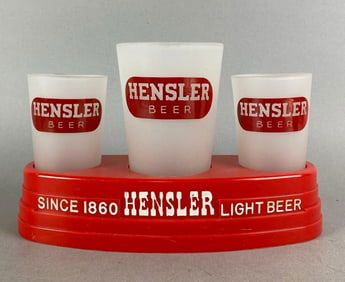 Vintage 1940s Hensler Foam Scraper Advertising Holder