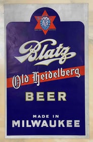 Vintage 1950s Blatz Old Heidelberg Advertising Poster