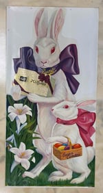 Vintage 1940s Bunte Candy Bunny Advertising Poster