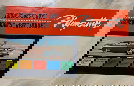 Vintage 1950s Plymouth Advertising Poster