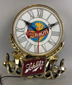 Vintage 1976 NOS Schlitz Beer Light Up Advertising Tavern Wall Clock