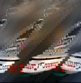 Group of 2 Vintage Schlitz Light Up Advertising Bottle Tavern Lamps