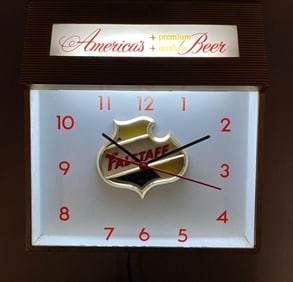Vintage 1940-1950s Falstaff Beer Light Up Advertising Tavern Wall Clock