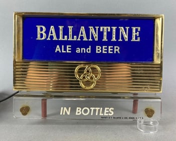 Vintage Ballantine Ale and Beer Light Up Advertising Register Topper